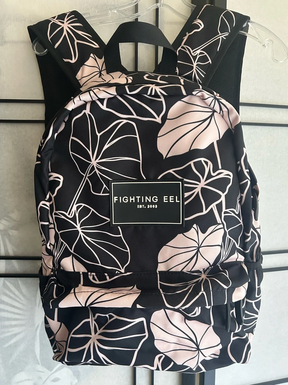 Fighting Eel Kalo Backpack Black with Blush Floral